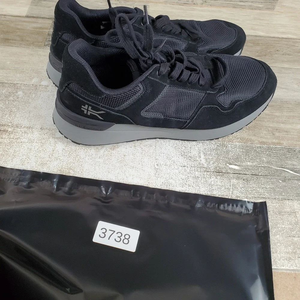 KURU Apogee‎ Shoes Sz 12 Jet Black Storm Gray Mesh Lace